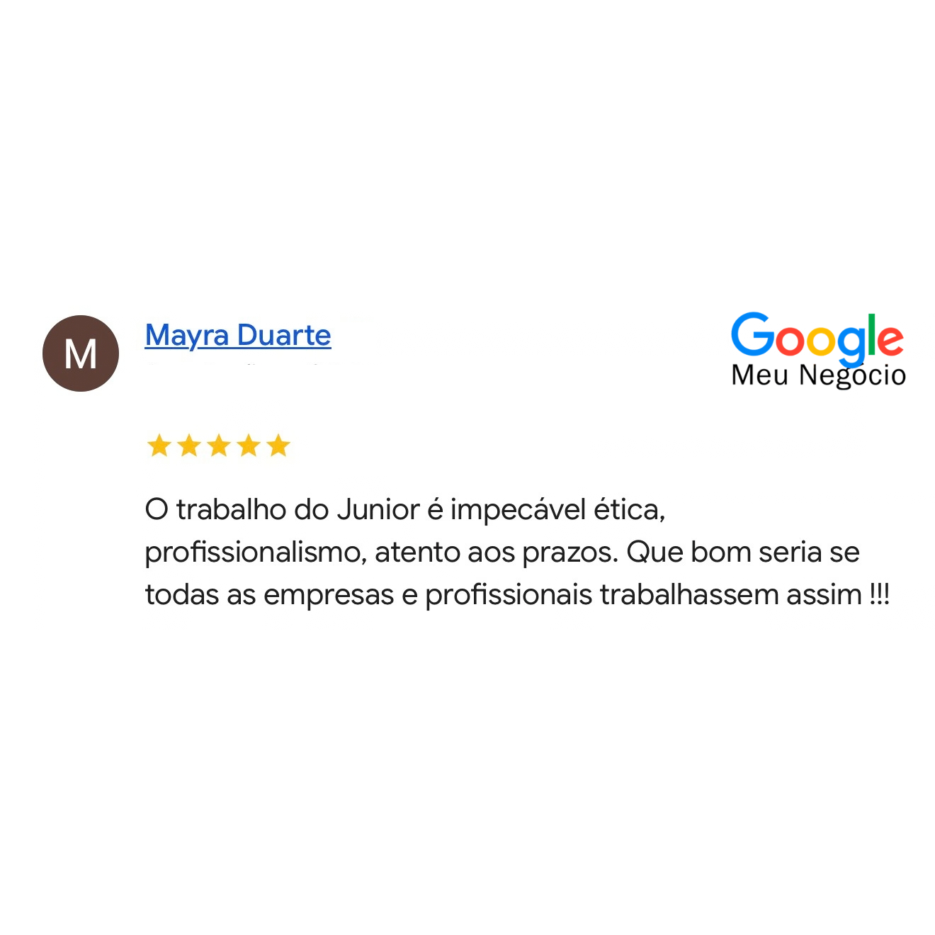 Depoimento de cliente JRF 10